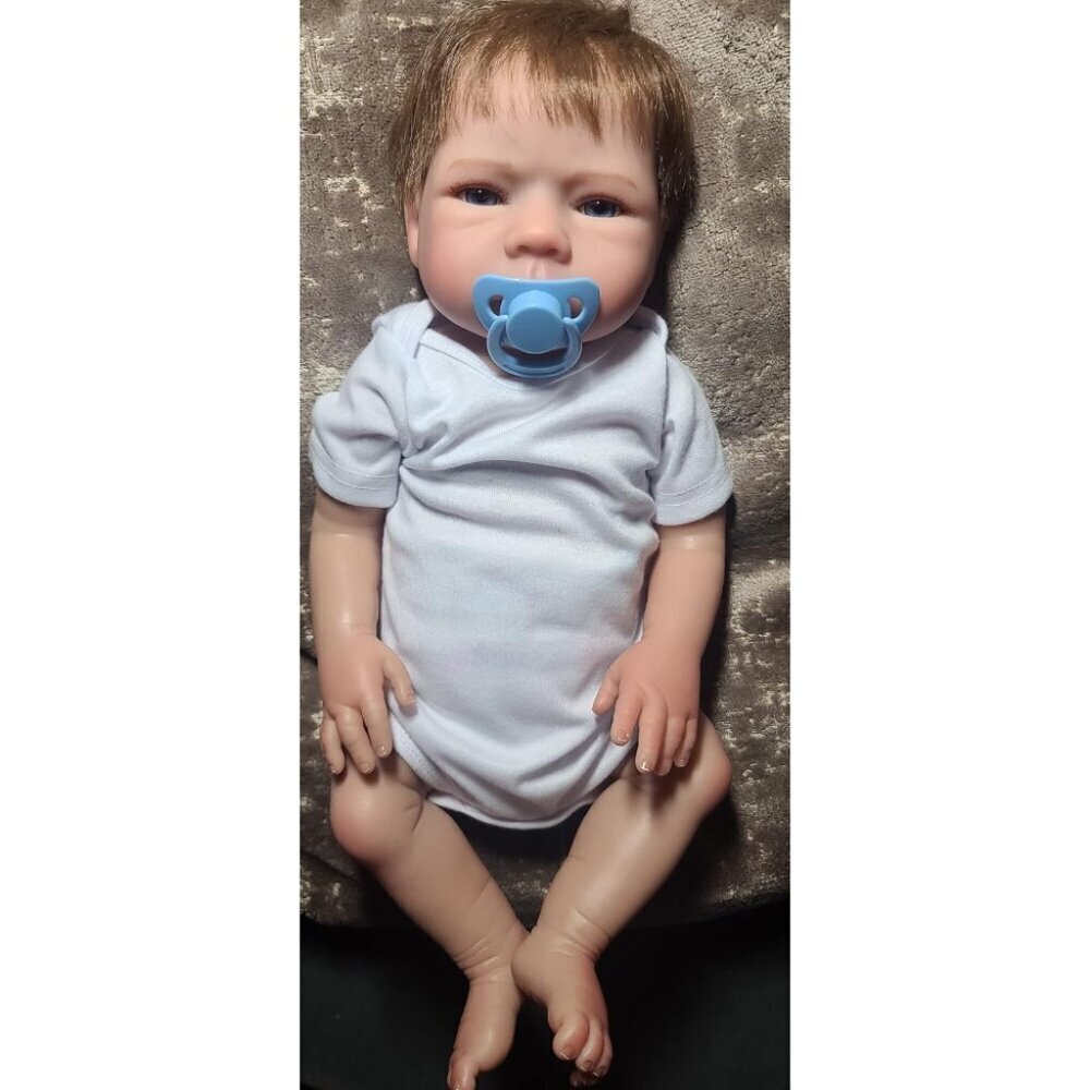 🆕18Inch Full Body Viny Newborn Baby Poseable Limbs Cute Boy Reborn Baby